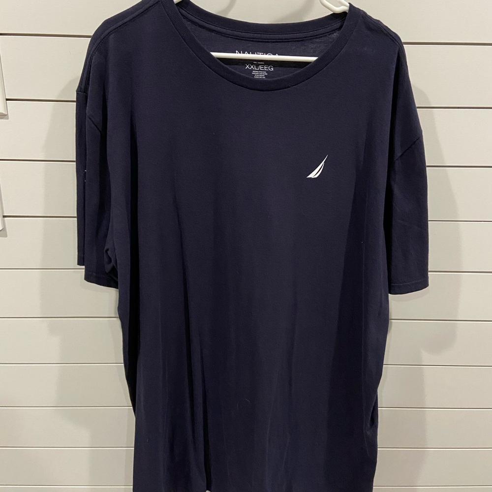 Nautica Navy Blue Graphic Fishing Tee